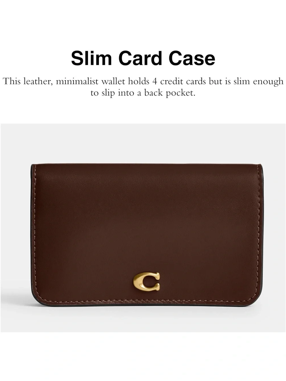 Coach sleek card